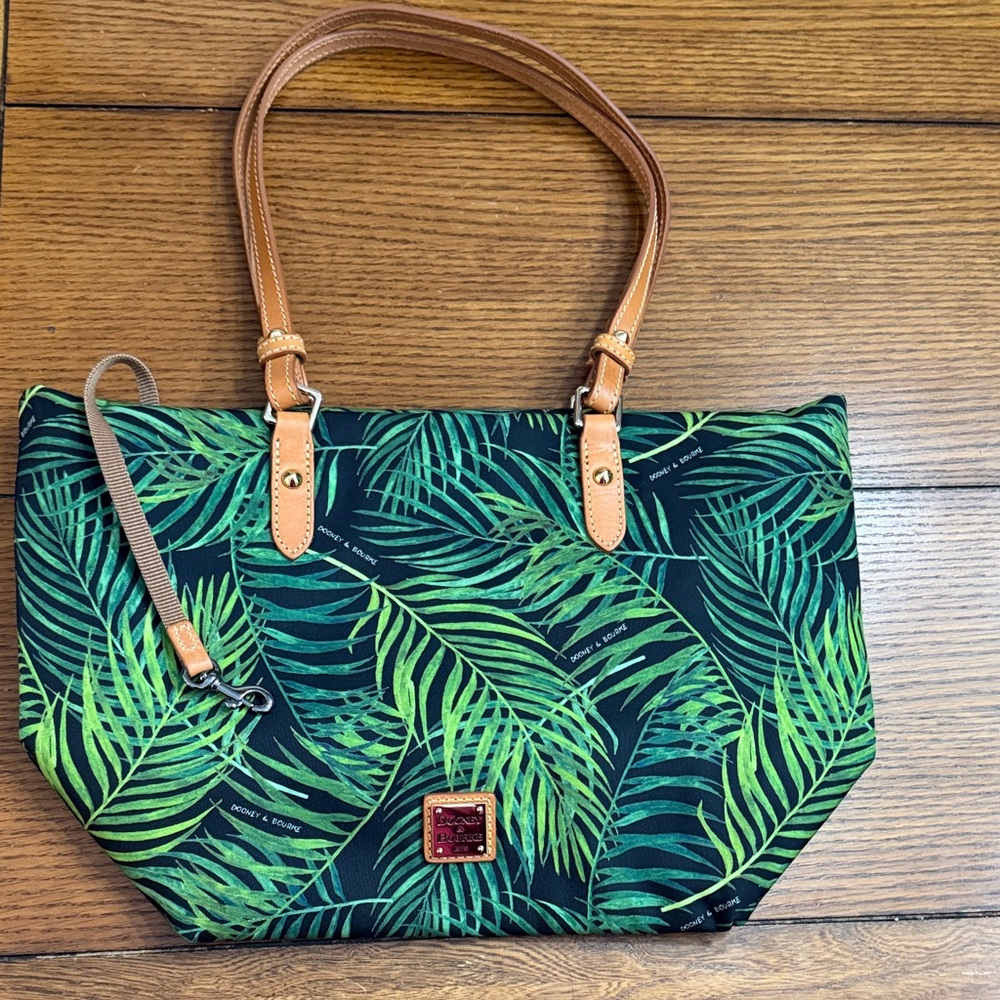 Dooney & Bourke Tropical Green Leaf Tote